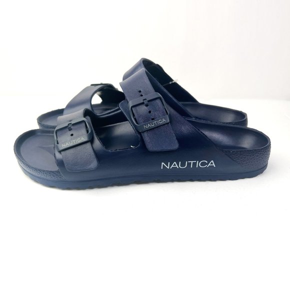 Nautica Men's Double Buckle Slide Comfort Sandal Slip-on Adjustable Waterproof - Picture 7 of 11